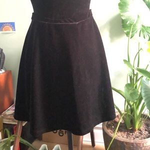 American Apparel velvet skater skirt